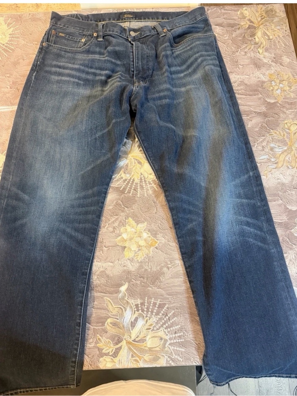 Polo by Ralph Lauren Straight-Leg Jeans in Faded Dark Blue